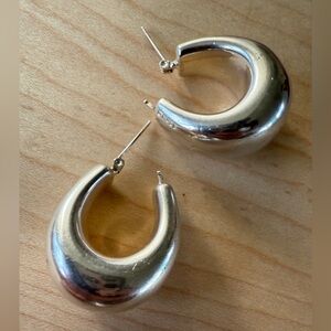 Sterling Silver Chunky Hoops